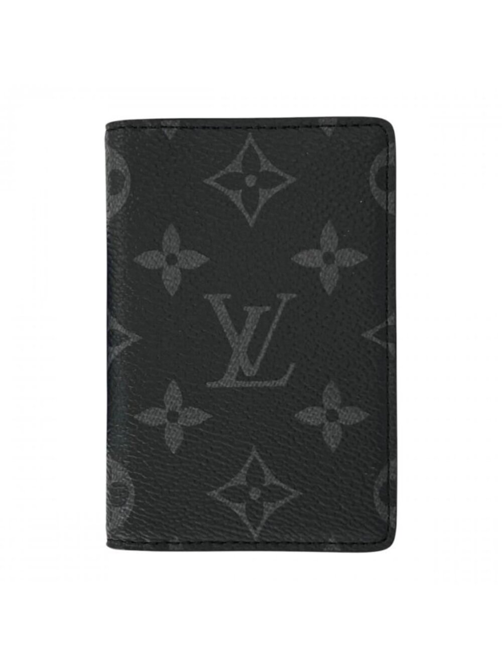 Louis Vuitton Card Case Monogram Eclipse Pocket Organizer Black Gray